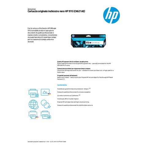 Cartuccia inkjet 970 HP nero  CN621AE